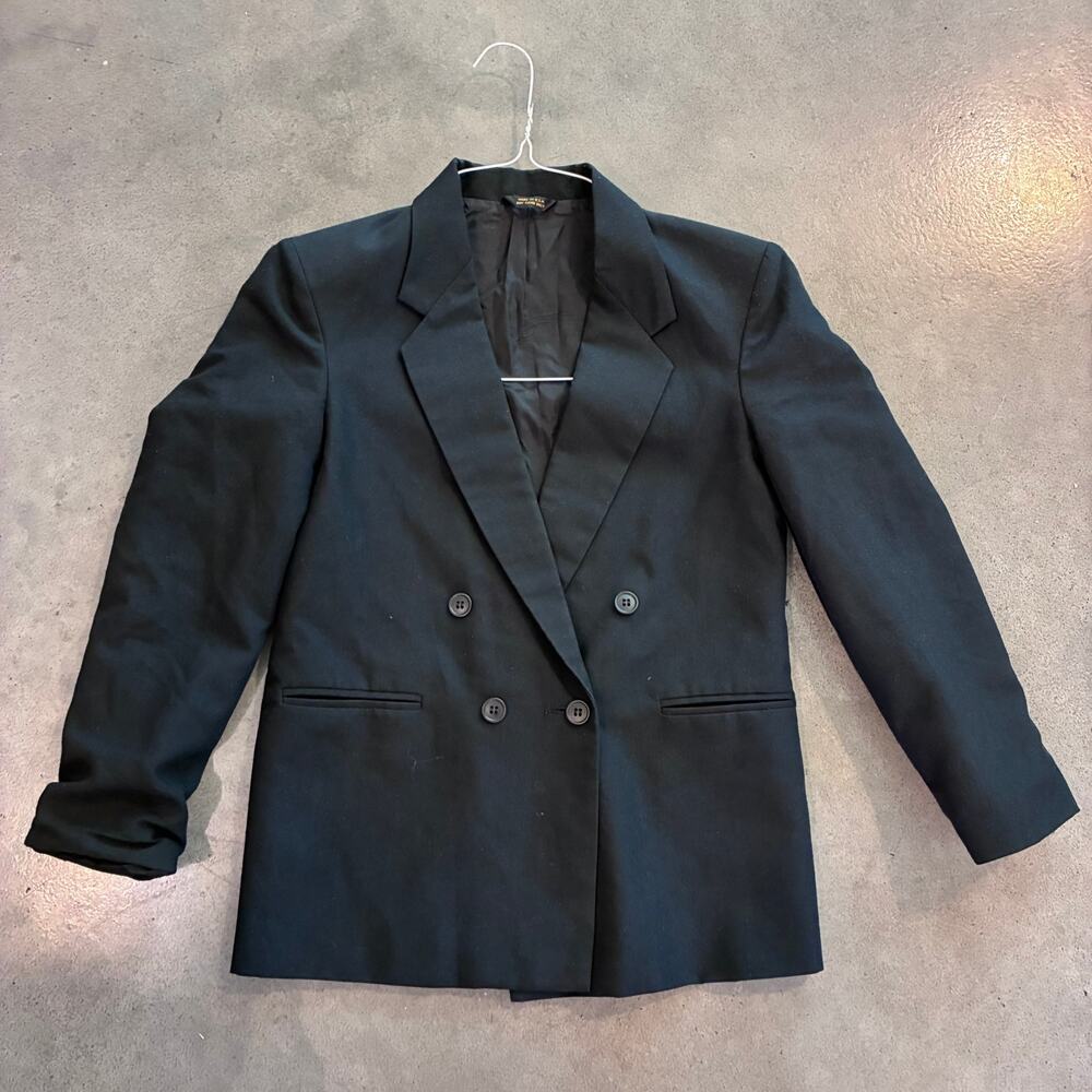 TFW Boyz Black sports coat formal event holiday blazer boys 12 regular